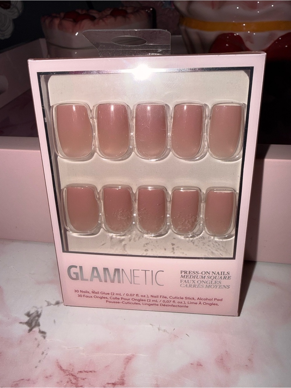 Glamnetic Press-On Nails in Dusty Rose Medium Square - Picture 7 of 8